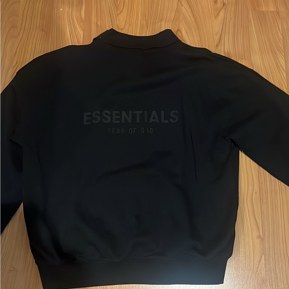 Essentials Fear of God Black Pullover with Logo - Picture 3 of 3